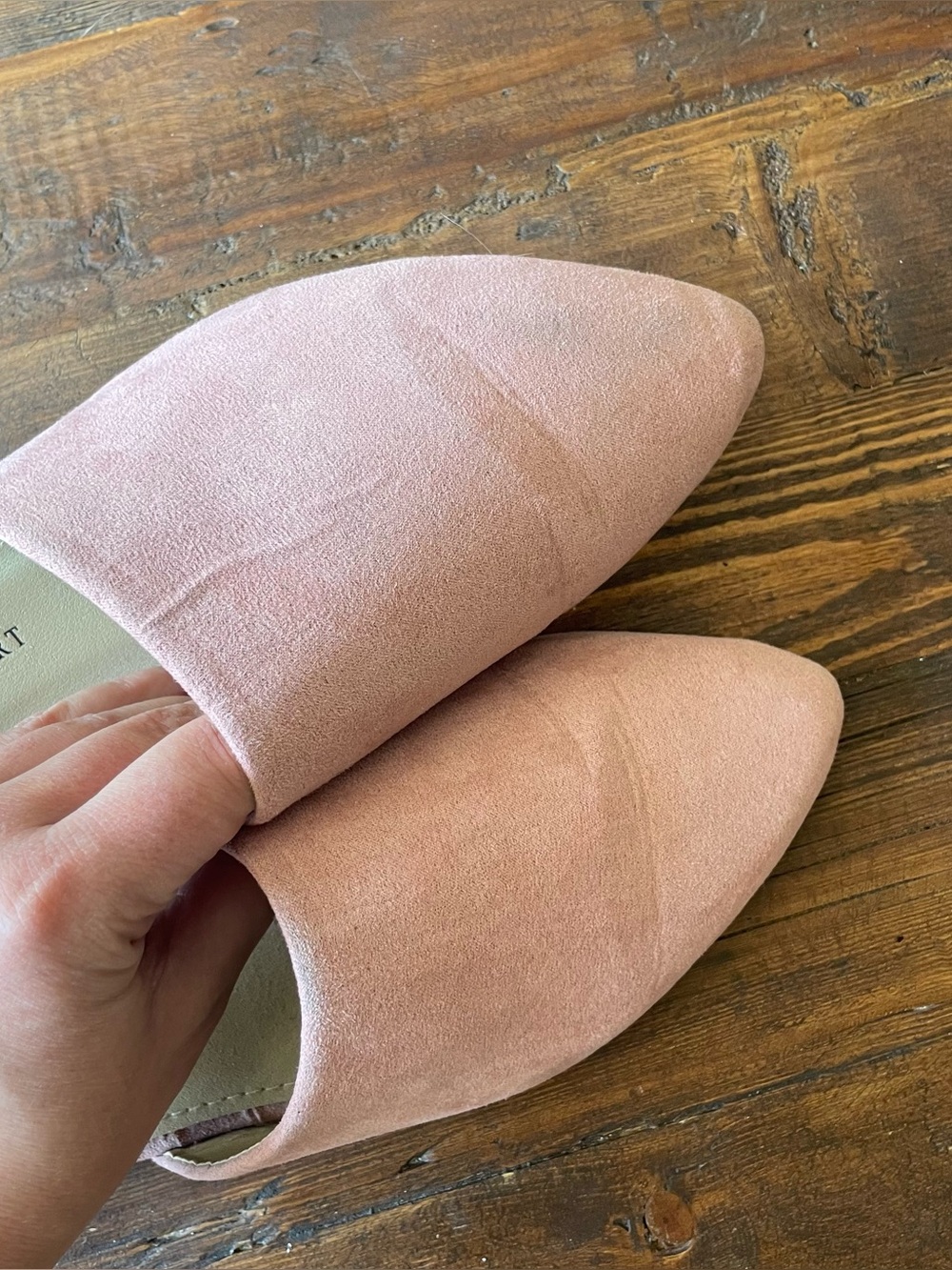 Universal Thread Pink Suede Pointed-Toe Mules - Picture 7 of 7